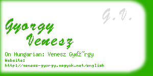 gyorgy venesz business card